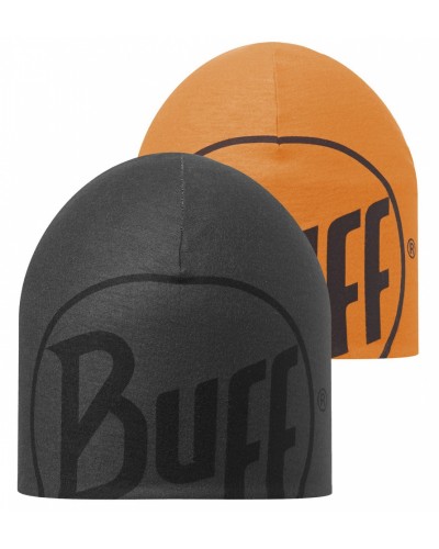 Шапка двусторонняя Buff Coolmax Reversible Hat R-logo Graphite-Orange Fluor (BU 111508.901.10.00)