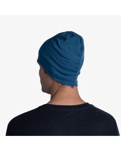 Шапка Buff Heavyweight Merino Wool Hat solid dusty blue (BU 113028.742.10.00)