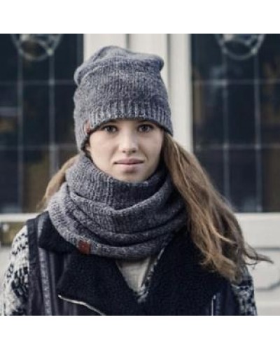 Шапка Buff Knitted&Polar Hat Liz Dark Navy (BU 113505.790.10.00)