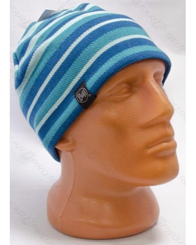 Головной убор Buff Knitted & Polar Hat Laki Stripes Turquoise (BU 113520.789.10.00)