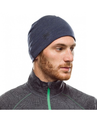 Шапка Buff Midweight Merino Wool Hat night blue melange (BU 118007.779.10.00)