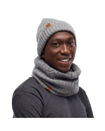 Шарф Buff Knitted & Fleece Neckwarmer New Helle castlerock grey (BU 120828.929.10.00)