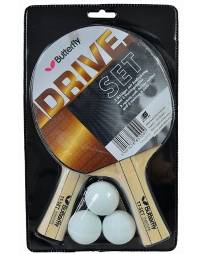 Игровой набор Butterfly Drive Set (2 ракетки + 3 мяча)