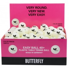 Мячи Butterfly Easy Ball 40+ (120 шт.), белые