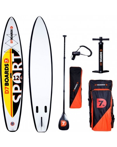 Надувная SUP доска для серфинга D7 Boards Sport 12,6 (2019)