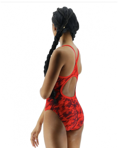 Суцільний жіночий купальник TYR Women’s Camo Diamondfit, Red