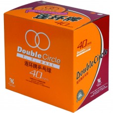 Мячи DHS Double Circle (коробка 144 шт.) белые