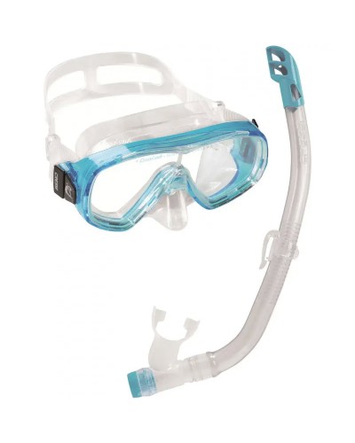 Набор детский Cressi Sub Ondina Vip (маска Ondina+трубка Top) прозрачный-аквамарин (DM1010133)