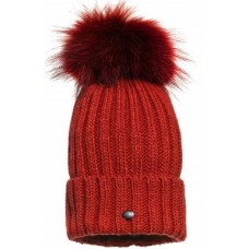 Женская красная шапка с помпоном Goldbergh Naara Beanie (GB4110183-400)