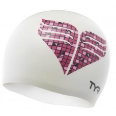 Шапочка для плавания TYR Pink Chevron Silicone Swim Cap (LCSBA-670)
