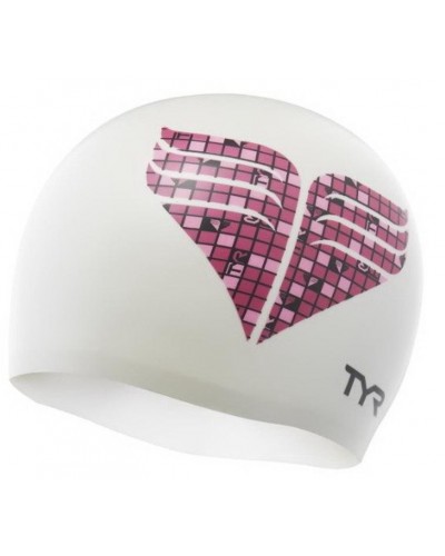 Шапочка для плавания TYR Pink Chevron Silicone Swim Cap (LCSBA-670)