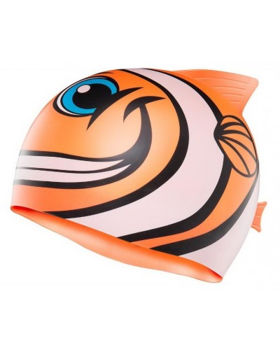Шапочка для плавания TYR CharacTyrs Happy Fish Silicone Kids’ Swim Cap (LCSHFISH-810)