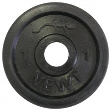 Диск стальной обрезиненный Newt Home 1 кг, диаметр 30 мм (NE-R001)