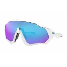 Спортивні сонцезахисні окуляри Oakley Flight Jacket Polished White / Prizm Sapphire (OO9401-0237)