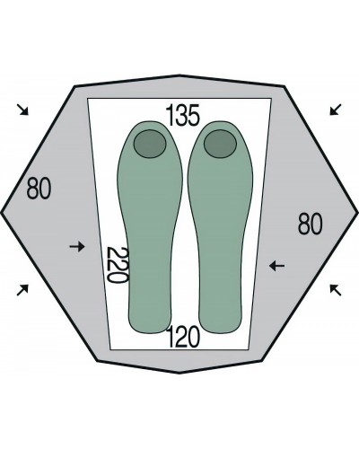 Палатка двухместная Pinguin Aero 2 DAC, Green (PNG 140644)