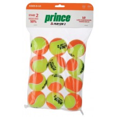 Мячи для тенниса Prince Play & Stay Stage 2, 12 шт