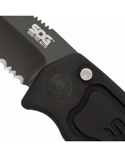 Нож складной SOG SOG-TAC Automatic (Black TiNi/Partically Serrated) (SOG ST-04)