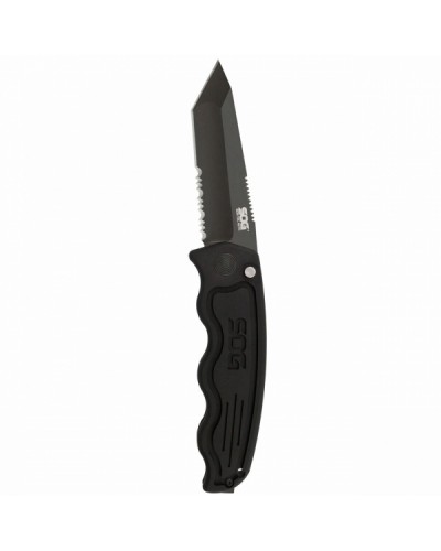 Нож складной SOG SOG-TAC Automatic (Black TiNi/Partically Serrated) (SOG ST-04)