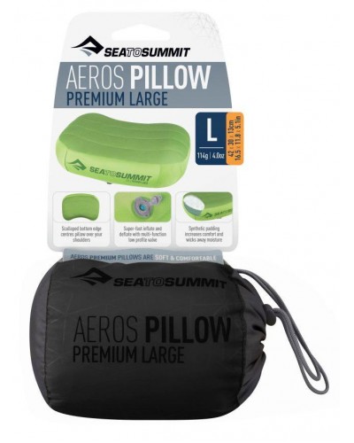 Надувная подушка Sea to Summit Aeros Premium Pillow Large, Grey (STS APILPREMLGY)