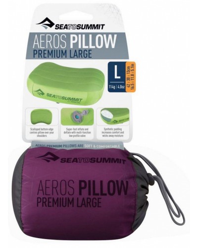 Надувная подушка Sea to Summit Aeros Premium Pillow Large, Magenta (STS APILPREMLMG)