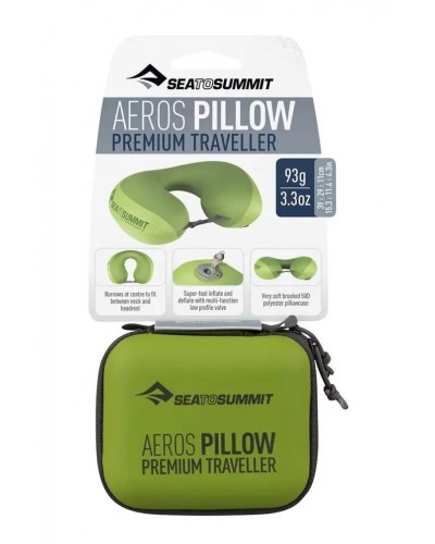 Надувная подушка Sea to Summit Aeros Premium Pillow Traveller, Lime (STS APILPREMYHALI)
