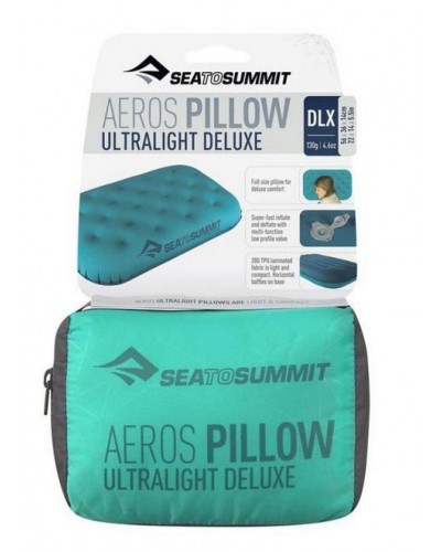 Надувная подушка Sea to Summit Aeros Ultralight Pillow Deluxe, Aqua (STS APILULDLXAQ)