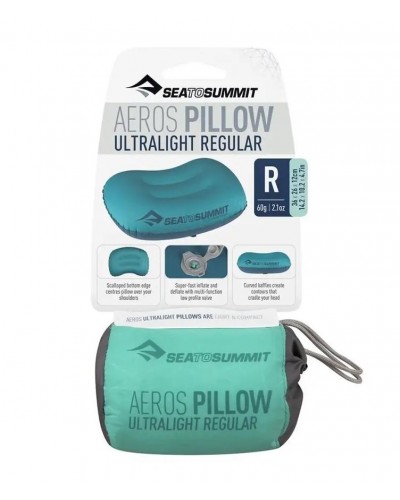 Надувная подушка Sea to Summit Aeros Ultralight Pillow Regular, Sea Foam (STS APILULRSF)