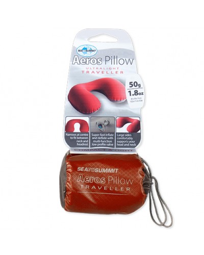 Подушка подголовник Sea To Summit Aeros Pillow UL Treveler red (STS APILYHARD)