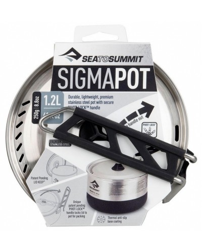 Кастрюля Sea to Summit Sigma Pot Black/Siver, 1200 мл (STS APOTSIG1.2L)