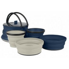 Набор посуды Sea to Summit X-Set 12 Navy Kettle, Navy Bowl & Mug, Sand Bowl & Mug (STS AXSET12NB)