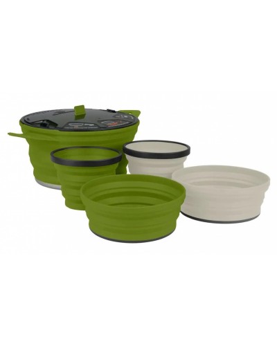 Набор посуды Sea to Summit X-Set 31 Olive Pot, Olive Bowl & Mug, Sand Bowl & Mug (STS AXSET31OL)