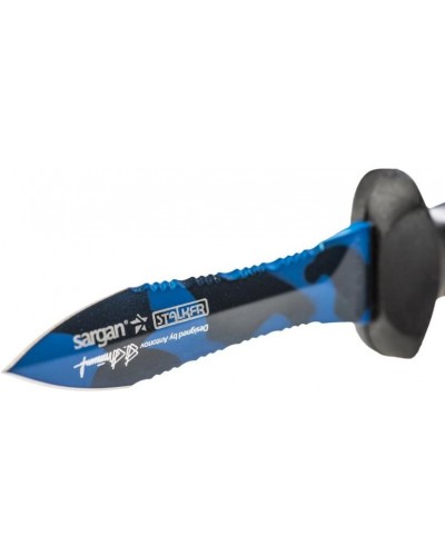 Нож Sargan Тургояк-Стропорез синий камуфляж (SUB/11/CAMOBL)