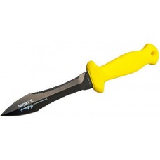 Нож подводного охотника Sargan Тургояк-Стропорез; чернёный; жёлтая рукоять (SUB/11/D/2/Yell)
