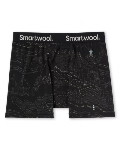 Мужские трусы Smartwool Men's Merino 150 Print Boxer Brief Boxed Black Digital Summit (SW SW015151.H19)