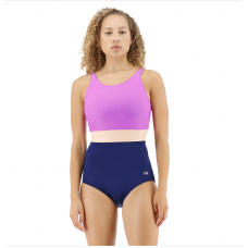 Суцільний жіночий купальник TYR Women's Splice Belted Controlfit, Purple/Multi