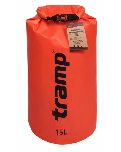 Гермомешок Tramp PVC Diamond Rip-Stop 15л (TRA-112-orange)