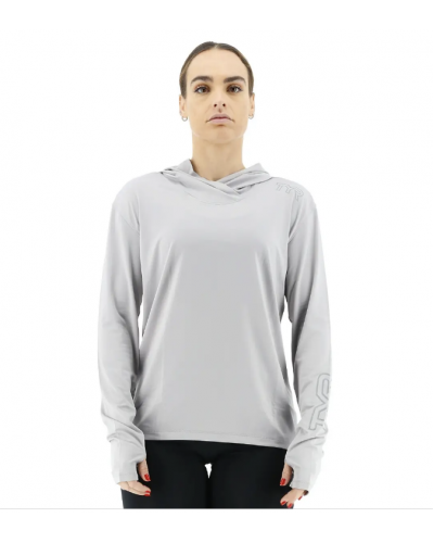 Футболка жіноча з капюшоном TYR Women’s SunDefense Hood Sun Shirt grey