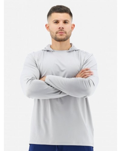 Футболка чоловіча з капюшоном TYR Men’s SunDefense Hooded Light Grey