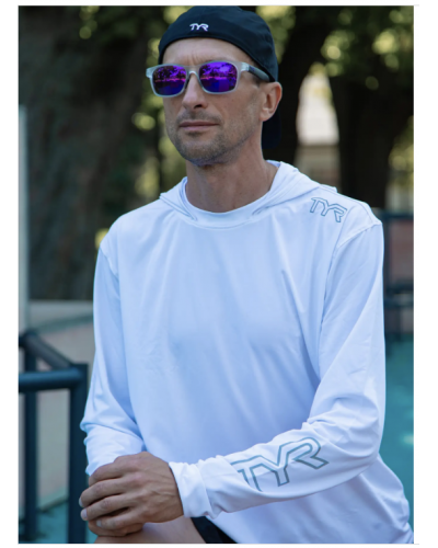 Футболка чоловіча з капюшоном TYR Men’s SunDefense Hooded Shirt White