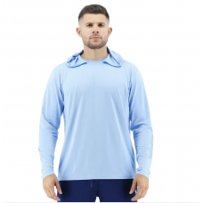 Футболка чоловіча з капюшоном TYR Men’s SunDefense Hooded Sky Blue