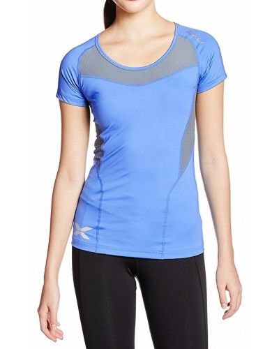 Женская компрессионная футболка 2XU Short Sleeve Compression Top (WA2269a) голубой