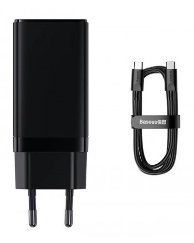 Настінний зарядний пристрій Baseus GaN3 Pro, 2xUSB-C + USB, 65 Вт