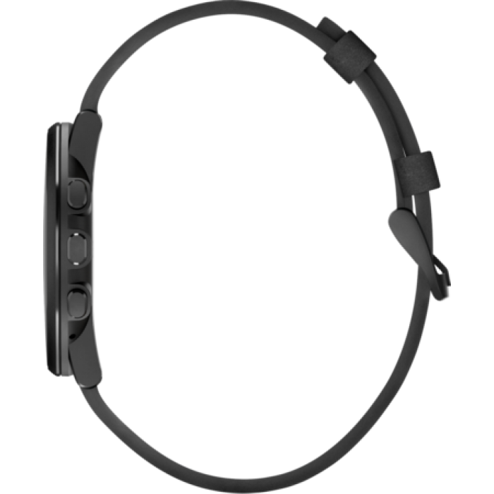 Pebble Time Round 20mm band Black with Nero Black Leather