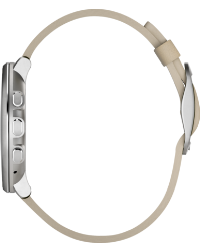 Умные часы Pebble Time Round 14mm band (Silver with Stone Leather)