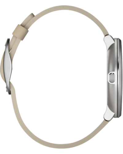 Умные часы Pebble Time Round 14mm band (Silver with Stone Leather)
