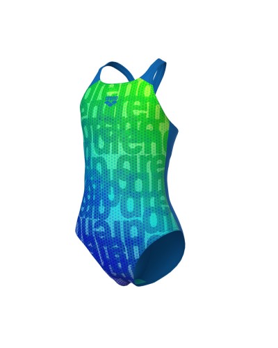 Дитячій купальник Arena MULTI COLOURS SWIMSUIT V BACK (009007-808) блакитний розмір 12-13 років