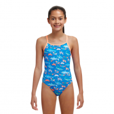 Дитячій купальник Funkita Girl's Diamond Back One Piece Fin Swimming (FKS033G71891) розмір 10 блакитний
