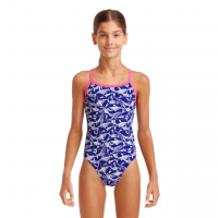 Дитячій купальник Funkita Girl's Single Strap One Piece Beached Bro (FS16G71708) розмір 12 синій