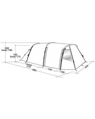 Намет шестимісний Easy Camp Huntsville 600 Green/Grey (120408)