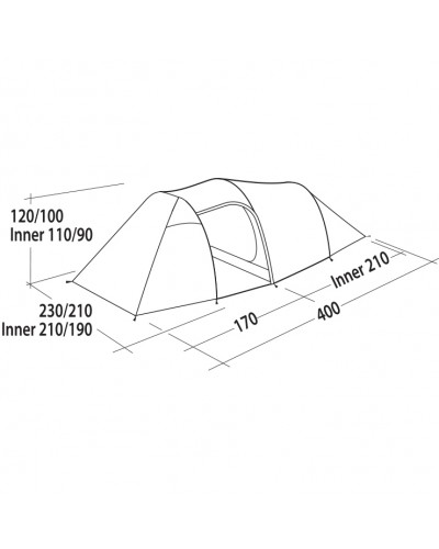 Намет чотиримісний Easy Camp Magnetar 400 Rustic Green (120416)